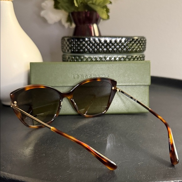 Longchamp Brown Gradient Sunglasses with Case - Picture 2 of 3